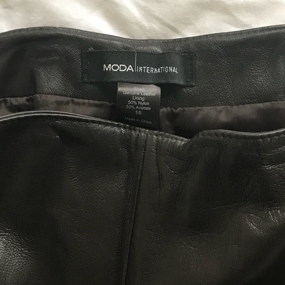 Dark Chocolate Leather Pants - Picture 5 of 7